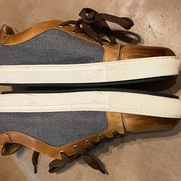 Di Bianco Scrape Mens Dress Sneaker Hand Made Italian Shoe - Picture 3 of 8